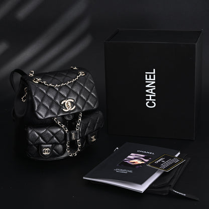 Chanel Duma Backpack – Black Quilted Lambskin with Gold-Tone Hardware (24A Collection)