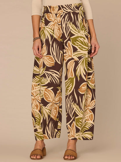 "Ab"leisure Skyrise Printed Glider Petite Relaxed Straight Leg Pants