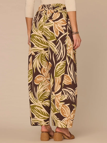 "Ab"leisure Skyrise Printed Glider Petite Relaxed Straight Leg Pants