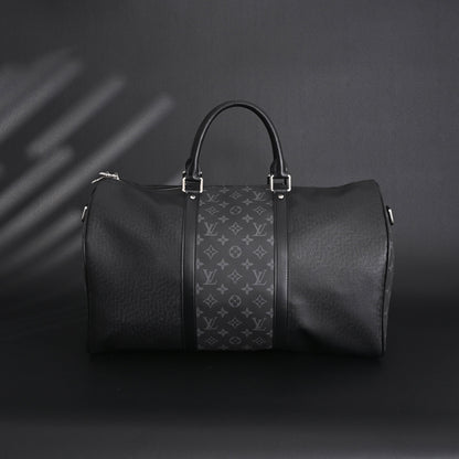 Louis Vuitton Keepall Bandoulière 50 – Monogram Eclipse Canvas Travel Bag