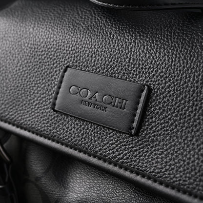 Coach Men’s Leather Backpack – Black Signature Canvas