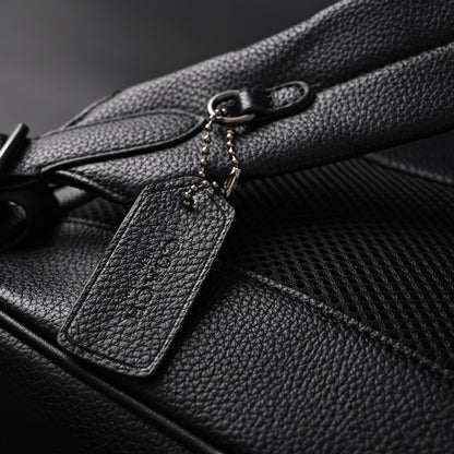 Coach Men’s Leather Backpack – Black Signature Canvas