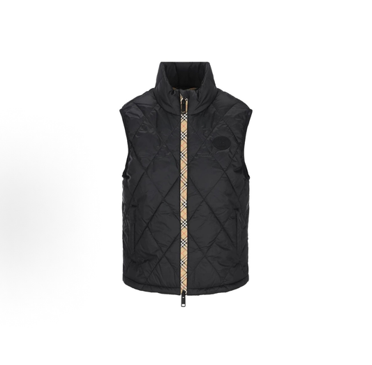 Burberry Quilted Gilet Vest, Black