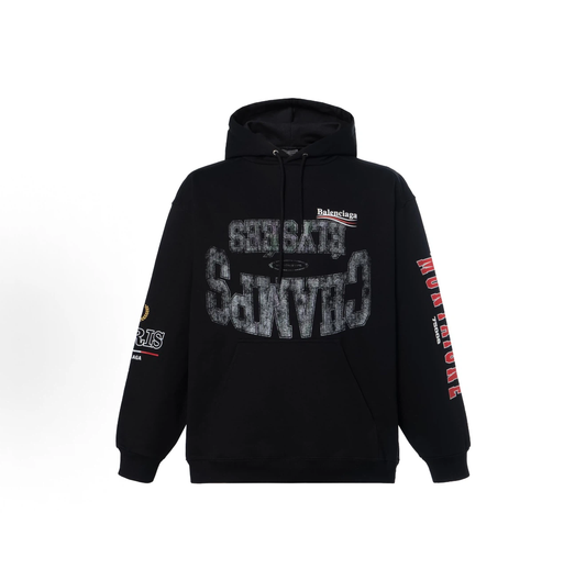 Balenciaga Saint‑Germain Print Hoodie Unisex Black