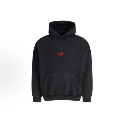 Balenciaga BB Crest Embroidered Hoodie Unisex Black