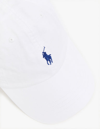 Cotton Chino Ball Cap - White/Marlin Blue