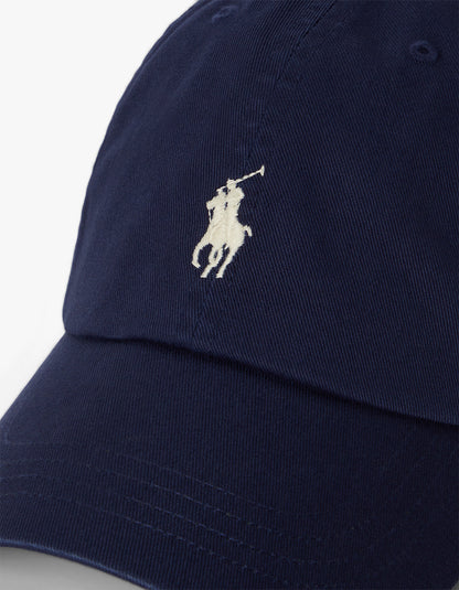 The Iconic Cotton Chino Ball Cap - Newport Navy/Cream Polo Player