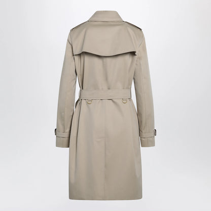 Burberry - Beige double-breasted Kensington cotton trench coat