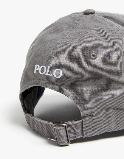 Cotton Chino Baseball Cap - Perfect Grey/White