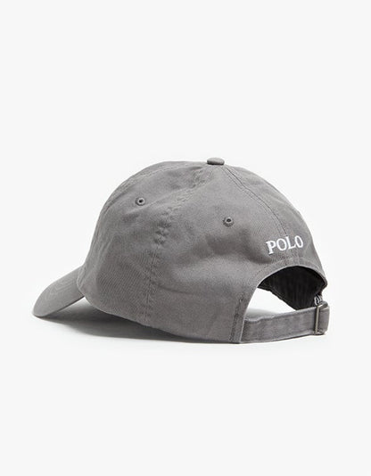 Cotton Chino Baseball Cap - Perfect Grey/White